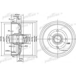 Барабан тормозной PATRON PDR1057 фото