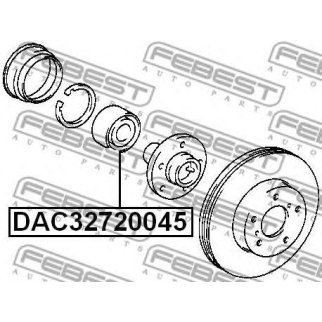 Подшипник передней ступицы наружный FEBEST DAC32720045 фото