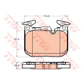 Колодки тормозные передние к-кт TRW GDB2031 фото