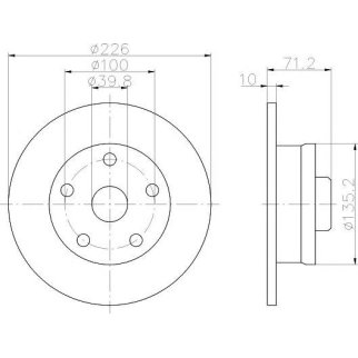 Диск тормозной задний MINTEX MDC787 фото