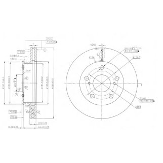 Диск торм. для а/м Toyota Mark II (X90/X100) (92-) перед. d=255 (DF 117105) фото 3