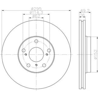 Диск тормозной передний вентилируемый TEXTAR 92163903 фото