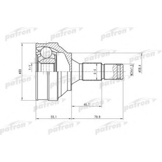 ШРУС наруж.к-кт [A25, B34] PEUGEOT Partner 00- фото