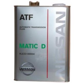 Масло трансмиссионное синтетическое NISSAN ATF Matic Fluid D 4л KLE22-00004 фото