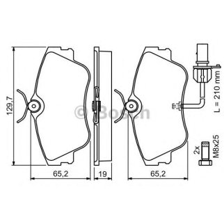 Колодки тормозные передние к-кт BOSCH 0 986 424 672 фото