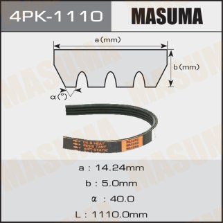 Ремень поликлиновый MASUMA 4PK-1110 фото 1