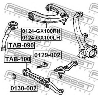 Рычаг передний левый FEBEST 0124-GX100LH фото