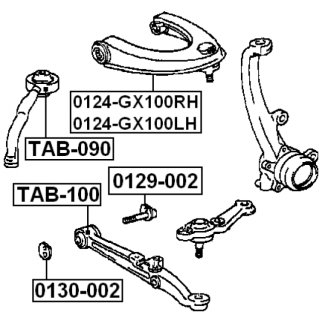 Рычаг передний левый FEBEST 0124-GX100LH фото 2