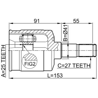 ШРУС внутренний FEBEST 1211-EFMT фото 2