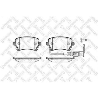 908 011B-SX_колодки дисковые задн.! с антискр. пл. VW T5/Caravelle 2.0i/3.2i/1.9TDi/2.5TDi 03&gt; фото