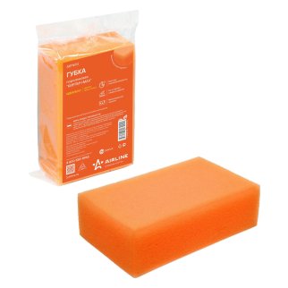 Губка поролоновая Кирпич MAX (19,5x12x7см) (пакет с европодвесом) (ABTN012) фото