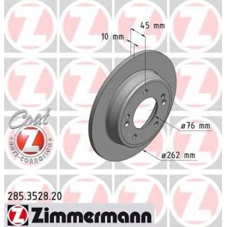 285.3528.20_диск тормозной !задн. 262x10/45-5x114  Hyundai Elantra/i30/Veloster, Kia Ceed/Soul/ProC фото