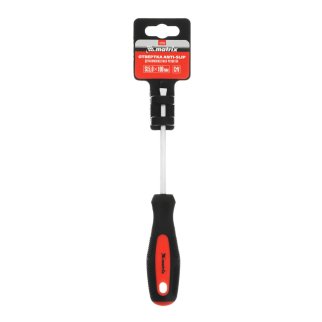 Отвертка Anti-Slip, SL5, 0x100 мм, CrV, двухкомп. рукоятка MATRIX 12216 фото 5