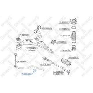 Втулка стабилизатора Stellox 79-00313-SX фото