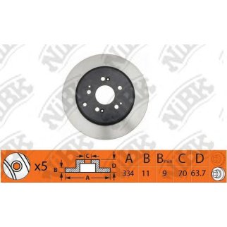 Диск тормозной задний NiBK RN1411 фото