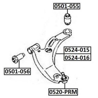 Сайлентблок ASVA 0501-056 фото