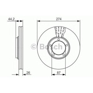 Диск тормозной BOSCH 0 986 479 696 фото