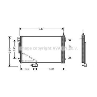 Радиатор кондиционера (конденсер) AVA MSA5200D фото