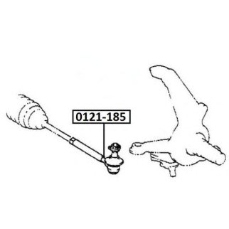 Наконечник рулевой правый ASVA 0121-185 фото