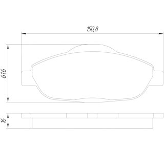 Колодки тормозные передние к-кт FEBEST 2501-308F фото 2