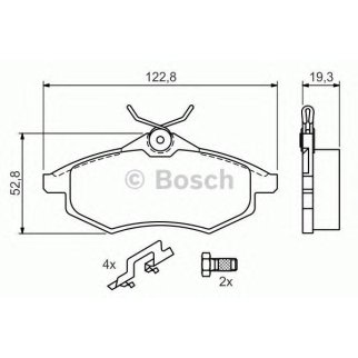 Колодки тормозные передние к-кт BOSCH 0 986 494 262 фото