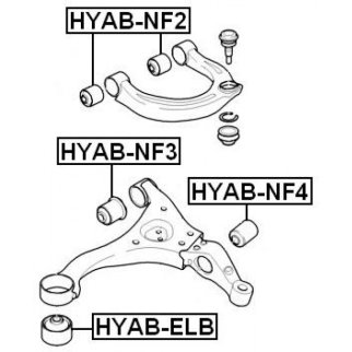 Сайлентблок FEBEST HYAB-NF2 фото 2