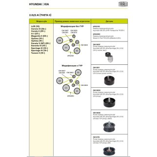 Ролик ручейкового ремня TRIALLI CM 0807 фото 4