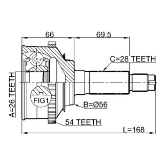 ШРУС наружный передний FEBEST 2210-016A54 фото 2