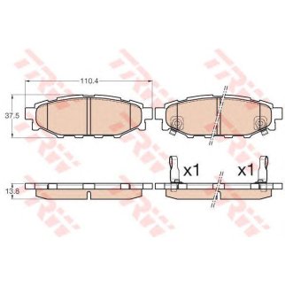 Колодки тормозные задние к-кт TRW GDB3568 фото
