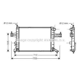 Радиатор основной AVA OLA2306 фото