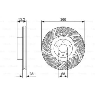 Диск тормозной передний вентилируемый BOSCH 0 986 479 D27 фото