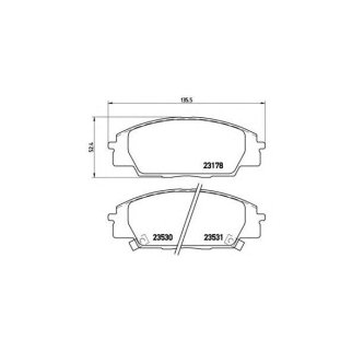 Колодки тормозные передние к-кт brembo P 28 032 фото