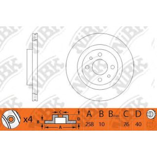 Диск тормозной NiBK RN1130 фото