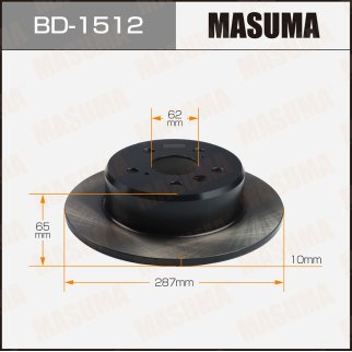 Диск тормозной MASUMA rear HARRIER, CAMRY / MCU10W, ACV30L [уп.2] фото