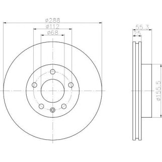 Диск тормозной передний вентилируемый MINTEX MDC1017 фото