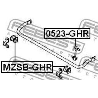 Втулка (сайлентблок) заднего стабилизатора FEBEST MZSB-GHR фото