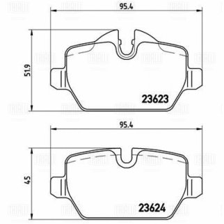 Колодки тормозные задние дисковые к-кт TRIALLI PF 4010 фото 2
