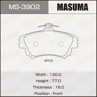 Колодки тормозные передние к-кт Masuma MS-3902 фото