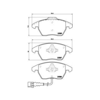 Колодки тормозные передние к-кт brembo P 85 075 фото