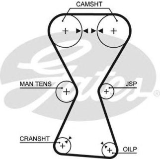 Ремень ГРМ GATES 5255XS фото