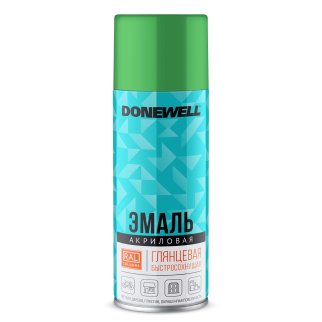 Эмаль универсальная акриловая RAL 6024 светло-зеленая глянцевая 520 мл DONEWELL DWA6024 фото