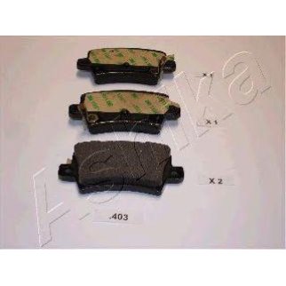 Колодки тормозные задние дисковые к-кт ashika 51-04-403 фото