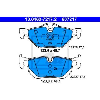 Колодки тормозные задние дисковые к-кт ATE 13.0460-7217.2 фото