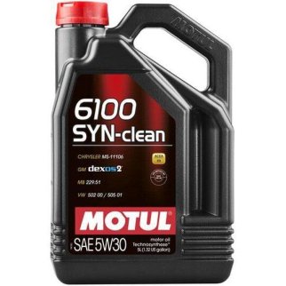 Масло моторное MOTUL 6100 Syn-Clean полусинтетическое 5W-30 SN 5л. фото