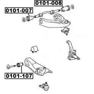 Сайлентблок ASVA 0101-007 фото