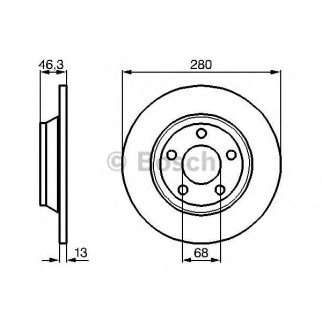 Диск тормозной передний не вентилируемый BOSCH 0 986 478 615 фото