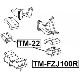Опора двигателя передняя FEBEST TM-22 фото 2 Опора двигателя передняя FEBEST TM-22 фото 2