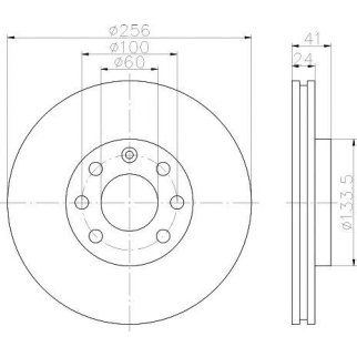 Диск тормозной передний вентилируемый MINTEX MDC692 фото