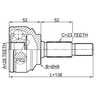 Шрус наружный 28X49X23 фото 2