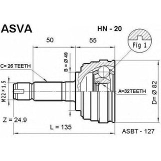 Шрус наружный 32x49x26 фото